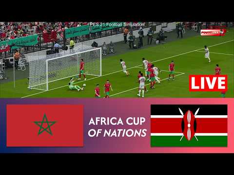 🔴MOROCCO vs KENYA | AFRICA CUP OF NATIONS | Full Match All Goals | PES 21 Gameplay