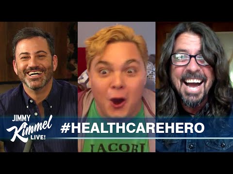 ジミー・キンメル＆デイブ・グロールがNYの看護師を驚かせる (Jimmy Kimmel & Dave Grohl Surprise NY Nurse)
