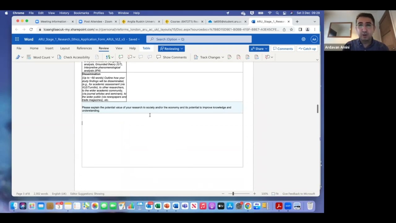 Research Ethics Application Form Processes & Guide
