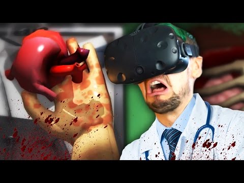 THAT'S NOT SUPPOSED TO BE THERE! | Surgeon Simulator VR #1 (HTC Vive Virtual Reality) Video