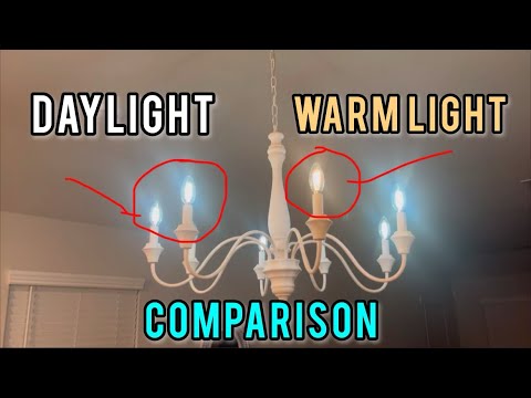 Chandelier Light Bulbs Review: Daylight vs Warmlight #amazonfinds