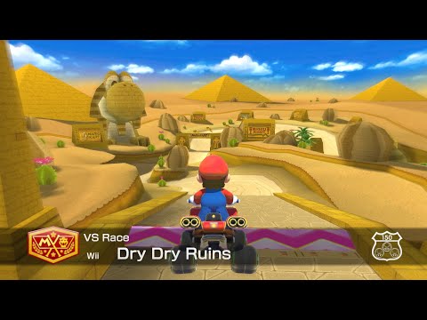 Wii Dry Dry Ruins in Mario Kart 8 | 4K