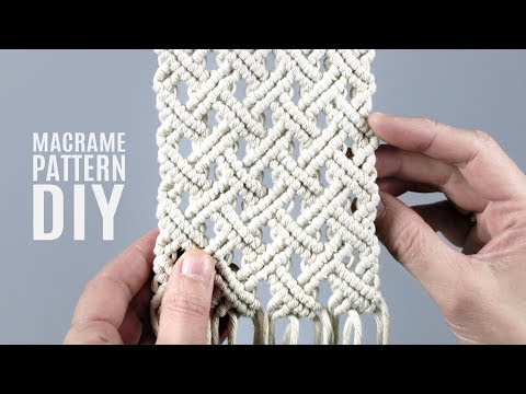 DIAMOND MESH MACRAME TABLECLOTH PATTERN TUTORIAL