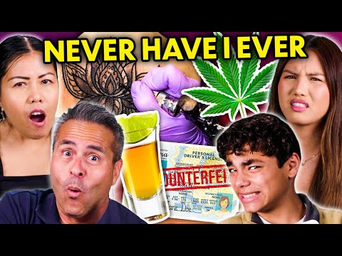 Teens & Parents Play Never Have I Ever! (Tattoo, Drinking, Cheating) | REACT