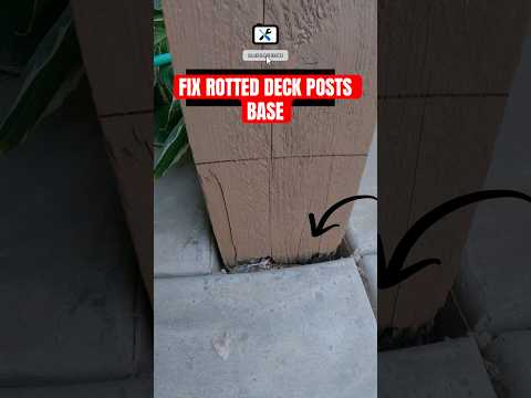 Replacing rotted deck posts base #homeimprovement #deck #diy