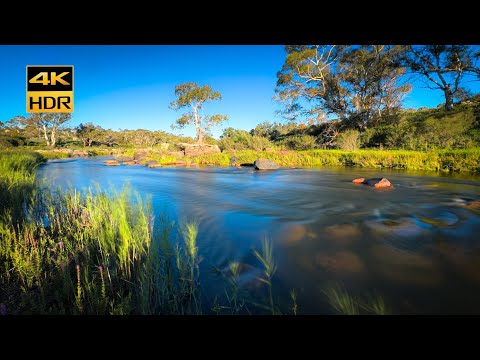 Sunset on the Snowy River | 4K HDR 60fps Binaural audio, no loop