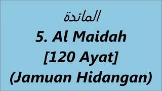 Quran Surat 5 Al Ma’idah Full Terjemahan Indones