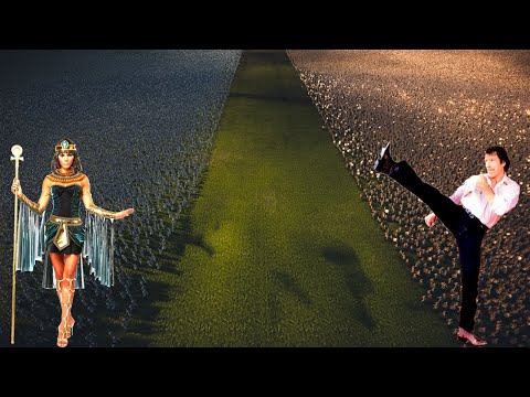 Cleopatra Army vs Chuck Norris Army - Ultimate Epic Battle Simulator 2 - UEBS 2 - Strategy Games