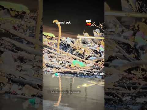 Drone registra Rio Tietê coberto por espuma em Salto (SP)