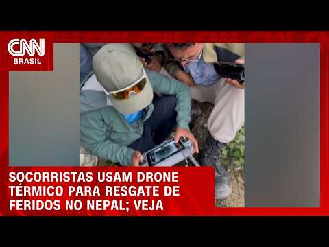 Socorristas usam drone térmico para resgates no Nepal; veja imagens | CNN BRASIL