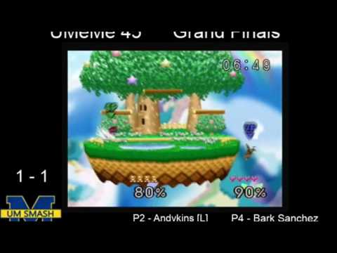 UMeMe 45 Smash 64 Grand Finals: tr3g | Andykins (Fox) vs BDSM | BarkSanchez
