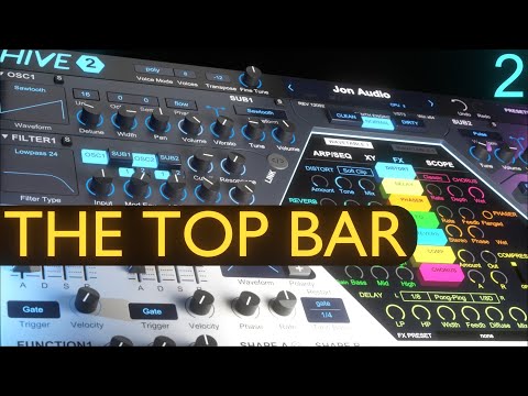 The Top Bar | u-he Hive 2 Tutorial Lesson 2