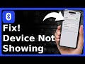 How To Fix Device Not Showing Up On Bluetooth On IPhone