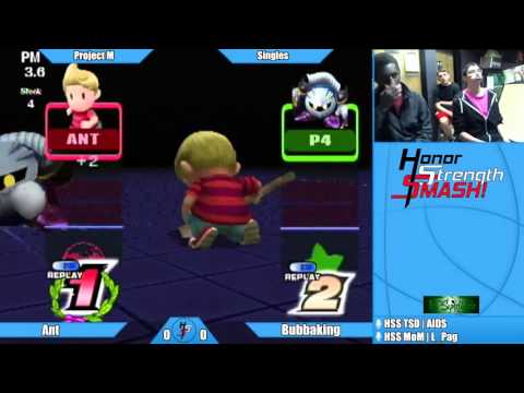 Ant (Lucas) |vs| Bubbaking (Meta Knight) Project M 3.6