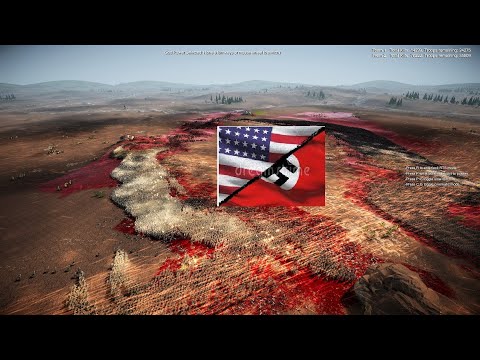 100,000 AMERICAN SOLDIERS VS 100,000 NAZI GERMAN SOLDIERS - Ultimate Epic Battle Simulator 2 UEBS 2