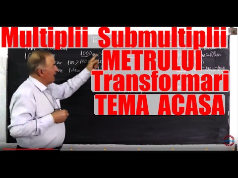 Lectia 431 - Multiplii si submultiplii metrului - Transformari - Tema la matematica - Clasa 4