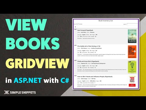 View Books Module | E Library Management System in ASP NET with C | Custom Gridview with Imageview