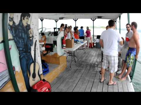 Touring the party barge