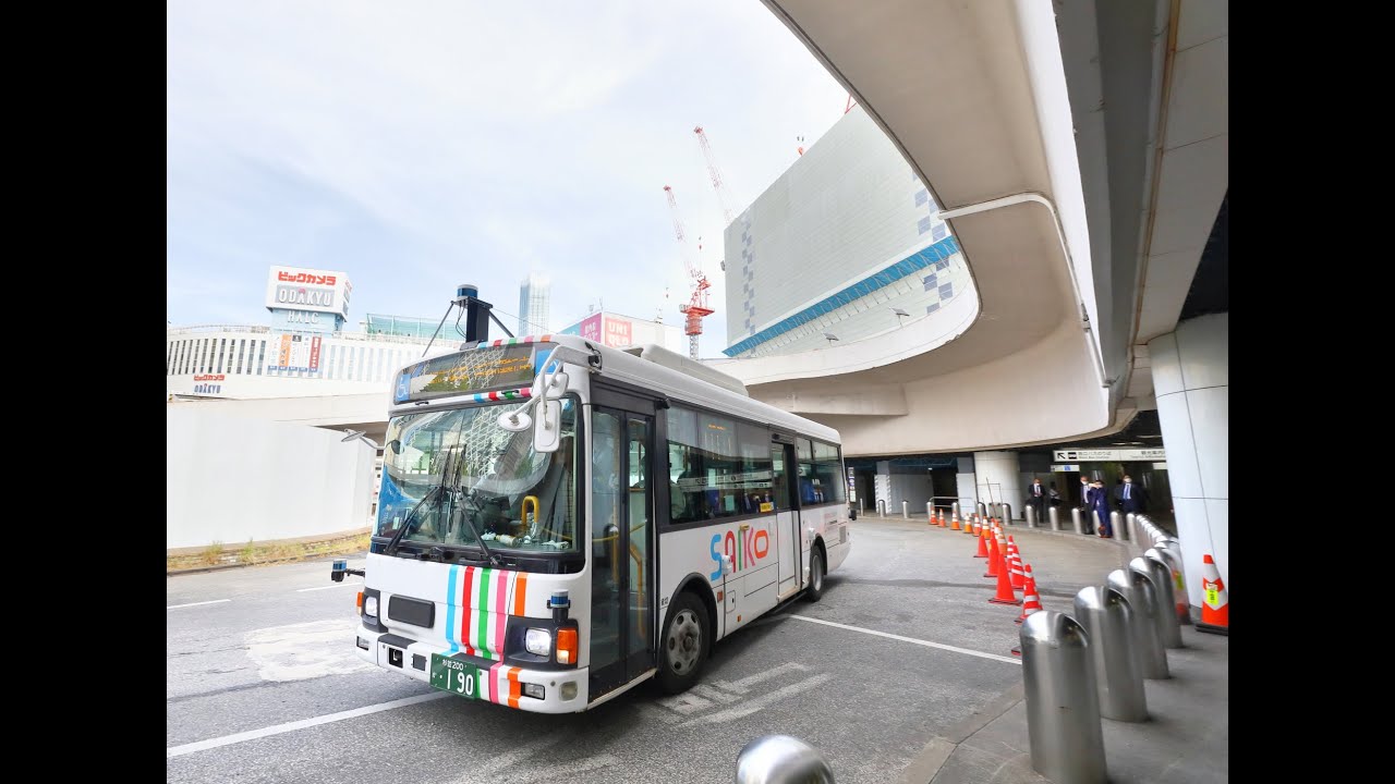 西新宿エリアで自動運転レベル2の埼玉工業大学による自動運転バスが走行！