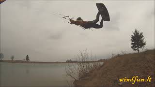 2014 Naish Torch drive test - Super ! unhooked kiteloop beach start & double backroll kiteloop