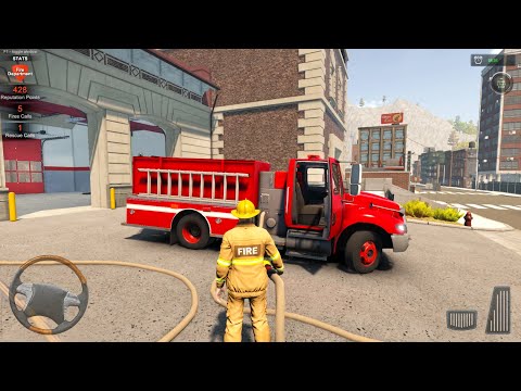 Firetruck and Police SUV Driving - Real Emergency Services Simulator - FHD Gameplay