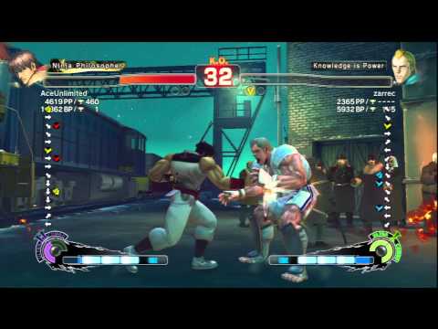 AceUnlimited (Guy) Vs zarrec (Abel) SSF4 AE Ranked Matches - PSN