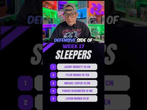 Thumbnail for Week 17 fantasy football sleepers, you must start