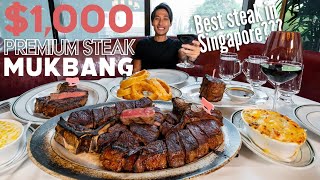 Download lagu $1000 Dry Aged Porterhouse Steak Mukbang! | Best Steak in Singapore?! | Wolfgang Steakhouse mp3