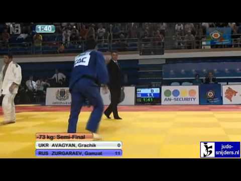 Judo 2012 European Championships Cadets Bar: Avagyan (UKR) - Zurgaraev (RUS) [-73kg] semi-final