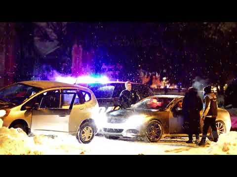 02-18-2021 Detroit, MI - Snow Causes Major Accident - Disrupted Travel - Heavy Snow