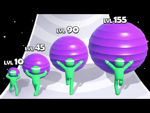 🔥 Gym Ball Run 🏋️‍♂️ vs Stickman Roll 🎮 Level Up Balls ❌ MAX LEVEL ASMR Gameplay Satisfying