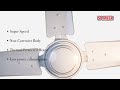 Sameer Ruby 50W White Ceiling Fan, Sweep: 600 mm