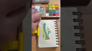 NIKEスニーカーのスケッチ🎨👟　#イラスト #スケッチ #sketch #illustrations #お絵描き #painting #ロルバーン #不透明水彩 #gouache