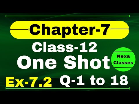 One Shot Ex 7.2 Class12 | Chapter 7 | Class 12 One Shot Ex 7.2 Math | Ex 7.2 Class 12 in One Shot
