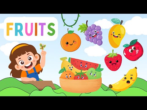 Fruits Names - Learn Fruit Names with Flashcards - English Vocabulary for Kids