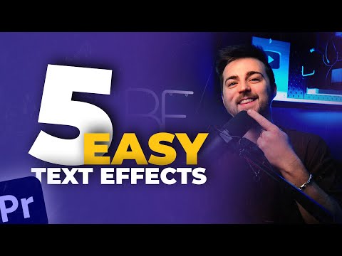 5 EASY Text Effects in Adobe Premiere Pro 2024