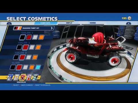 Infinite Style Paint-job in Team Sonic Racing