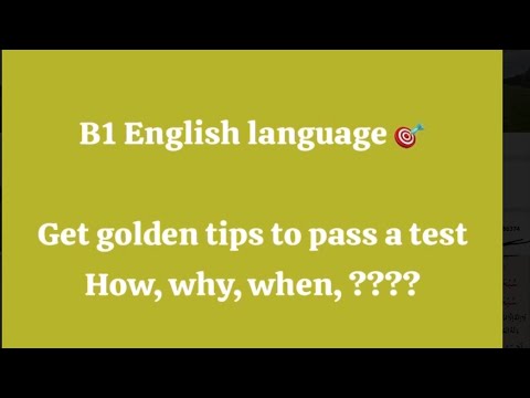 B1 English language Golden Tips