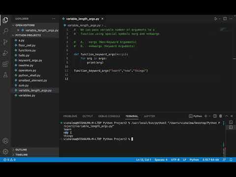 Python Functions Variable Length Arguments Part 1