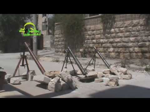 استهداف مقرات النظام في حي سيف الدولة بواسطة قذائف الهاون من قبل جبهة إنقاذ سوريا