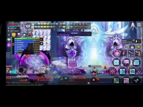 Maplestory M : Helping my new team clearing Boss Archon