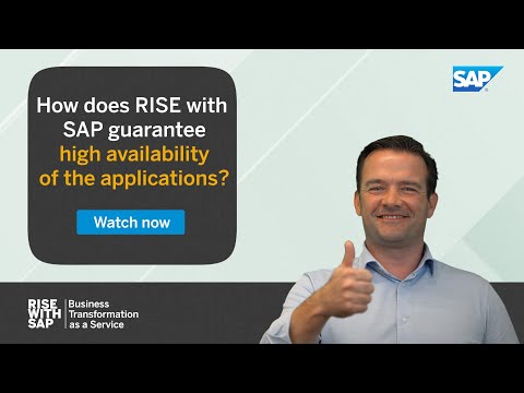 How does RISE with SAP guarantee a high availability of the applications?