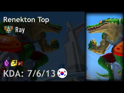 Renekton Top vs Gnar - Ray - KR Challenger Patch 6.21