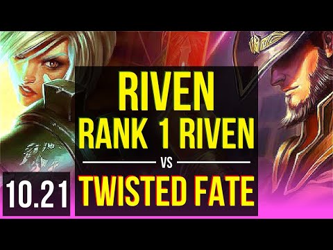RIVEN vs TWISTED FATE (MID) | Rank 1 Riven, 5/1/6, 2.6M mastery | BR Challenger | v10.21