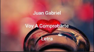 Juan Gabriel • Voy A Comprobarte • Letra