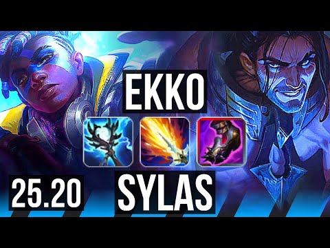 EKKO vs SYLAS (MID) | 13/2/7 | KR Master | 25.20