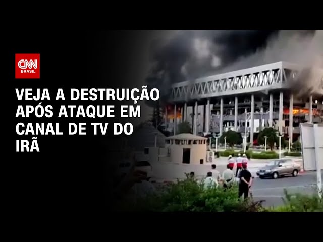 CNN mostra destruição após ataque em canal de TV do Irã | CNN NOVO DIA