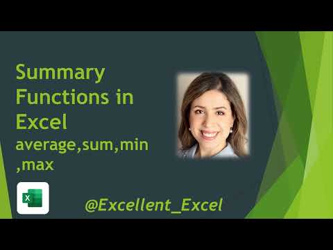 Summary functions in Excel