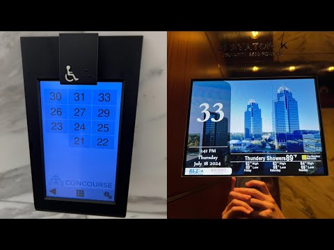 INSANE 1200 FPM Montgomery/Schindler Traction High Rise Elevators at Concourse 6 in Sandy Springs GA