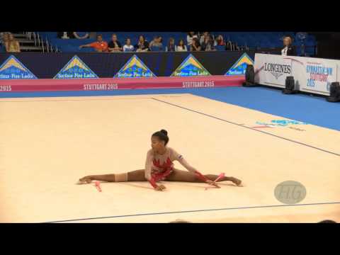 Elyane BOAL (CPV) 2015 Rhythmic Worlds Stuttgart - Qualifications Clubs